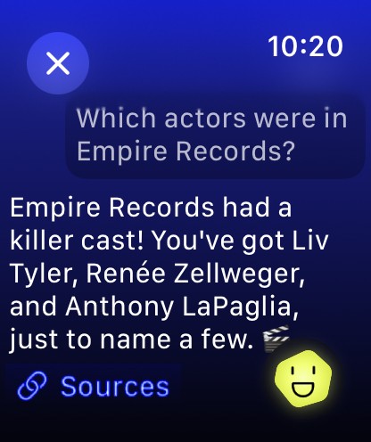 Chirp answering a question