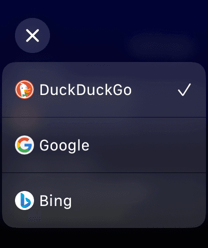 Search engine selection